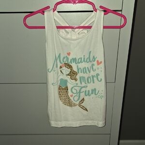 Mermaid Fun Kids Tank Top - White